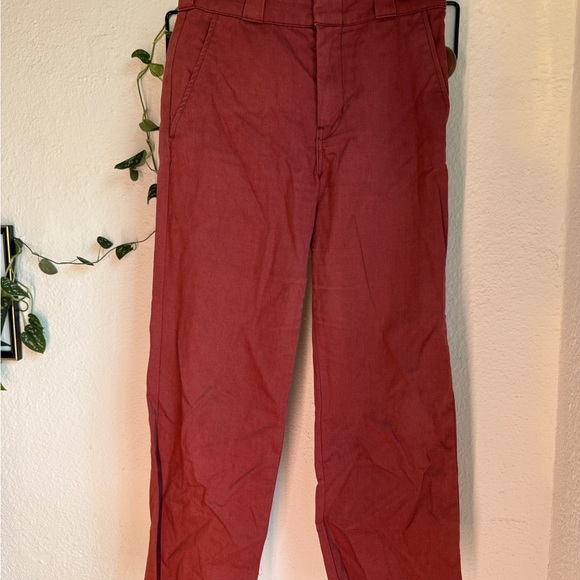 Reformation Women's Brick Red Straight Leg Pants - Picture 1 of 5
